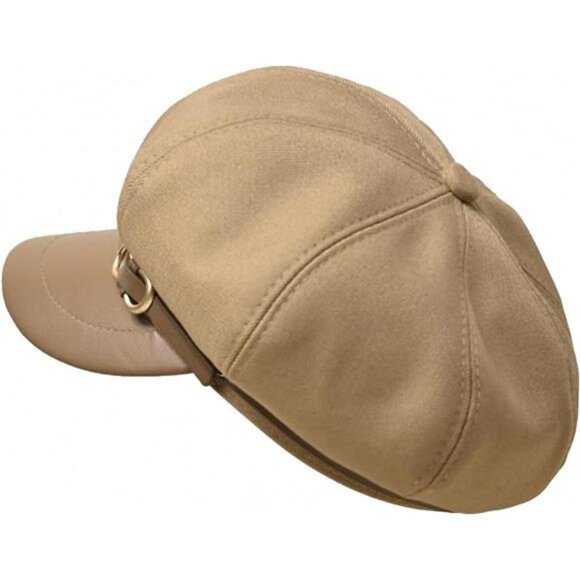 Women\'s Newsboy Cap Fashion PU Leather Cabbie Painter Hat Beret Cap main image 4
